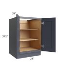 Midtown Indigo Shaker 24" Full Height Door Base Cabinet