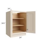 Midtown Cream Shaker 24" Full Height Door Base Cabinet