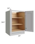 Midtown Painted Grey Shaker 24" Full Height Door Base Cabinet