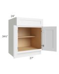 Stratton White Shaker 27" Base Cabinet