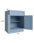 Sky Blue Shaker 27" Base Cabinet