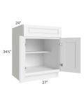 Dakota White 27" Base Cabinet