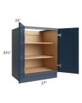 Midtown Blue Shaker 27" Full Height Door Base Cabinet