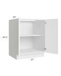 Venetian White Matte 27" Full Height Door Base Cabinet