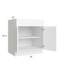 Venetian White Gloss 30"  Base Cabinet