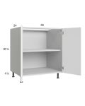 Euro Gloss White 30" Full Height Door Base Cabinet