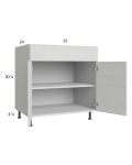 Euro White Grain 33" Base Cabinet