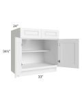 Dakota White 33" Base Cabinet