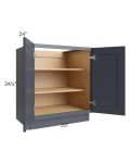 Midtown Indigo Shaker 33" Full Height Door Base Cabinet