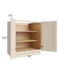 Midtown Cream Shaker 33" Full Height Door Base Cabinet