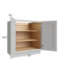 Midtown Painted Grey Shaker 33" Full Height Door Base Cabinet