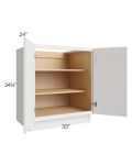 Vienna Cloud 33" Full Height Door Base Cabinet
