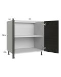 Euro Cafe 33" Full Height Door Base Cabinet