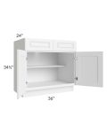 Dakota White 36" Base Cabinet