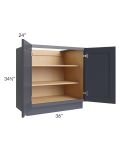 Midtown Indigo Shaker 36" Full Height Door Base Cabinet