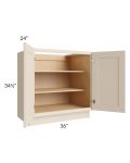 Midtown Cream Shaker 36" Full Height Door Base Cabinet