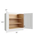 Union White 36" Full Height Door Base Cabinet