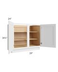 Midtown White Shaker 39" Full Height Door Base Cabinet