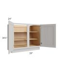 Midtown Light Grey Shaker 39" Full Height Door Base Cabinet
