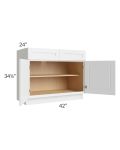 Brighton White Shaker 42" Base Cabinet