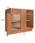 Lexington Cinnamon Glaze 42" Blind Base Cabinet