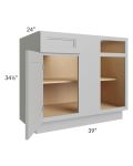 Charlotte Grey 42" Blind Base Cabinet