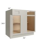 Stratton Light Grey Shaker 42"-45" Blind Base Cabinet