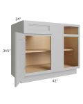 Charlotte Grey 45" Blind Base Cabinet