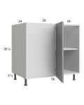 Euro Grey 43" - 46" Full Height Door Blind Base Corner Cabinet