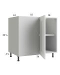 Harbor White 43" - 46" Full Height Door Blind Base Corner Cabinet