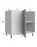 Euro Grey 46" - 49" Full Height Door Blind Base Corner Cabinet
