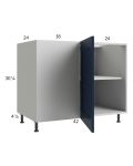 Harbor Navy 49" - 52" Full Height 2-Door Blind Base Corner Cabinet