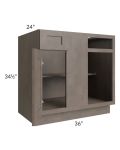 Natural Grey Shaker 39"-42" Blind Base Corner Cabinet