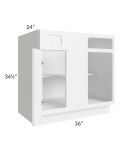 Aspen White Shaker 39"-42" Blind Base Corner Cabinet