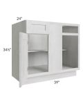 Heather Grey Shaker 42"-45" Blind Base Corner Cabinet