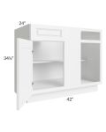 Dakota White 45"-48" Blind Base Corner Cabinet
