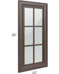 Biscotti Caf?? Glazed 15x30 Mullion Glass Door