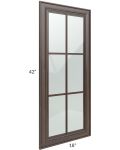 Biscotti Caf?? Glazed 18x42 Mullion Glass Door