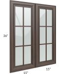 Biscotti Caf?? Glazed 30x36 Mullion Glass Door