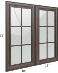 Biscotti Caf?? Glazed 36x36 Mullion Glass Door