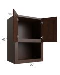 Biscotti Caf?? Glazed 30x42 Microwave Cabinet