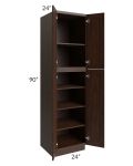 Biscotti Caf?? Glazed 24x90 Utility Cabinet