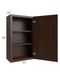 Biscotti Caf?? Glazed 21 x36 Wall Cabinet