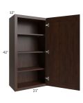 Biscotti Caf?? Glazed 21 x42 Wall Cabinet