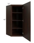 Biscotti Caf?? Glazed 24x42 Diagonal Corner Wall Cabinet