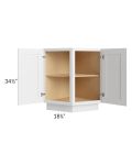 Stratton White Shaker 24" Angle Base Cabinet