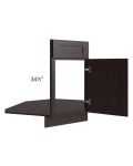Brazilian Shaker 36" Base Diagonal Corner Sink Front Only
