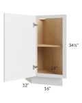 Township White 12" Base End Cabinet (Left)