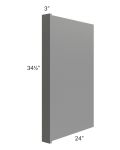 Stratton Dark Grey Shaker Appliance End Panel with a 3" Return 