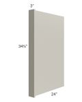 Stratton Light Grey Shaker Appliance End Panel with a 3" Return